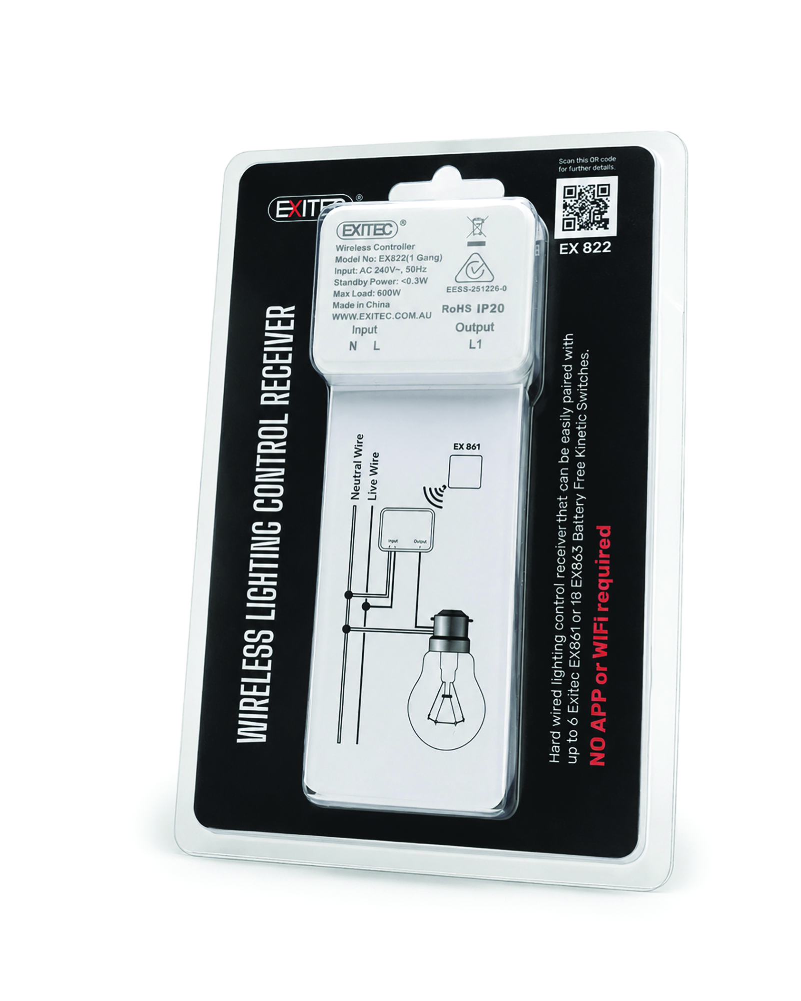 Exitec EX822 wireless lighting control receiver