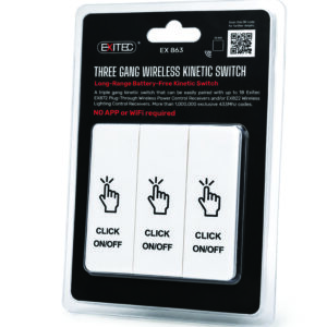 Exitec EX863 Three-Gang Kinetic Wireless Switch