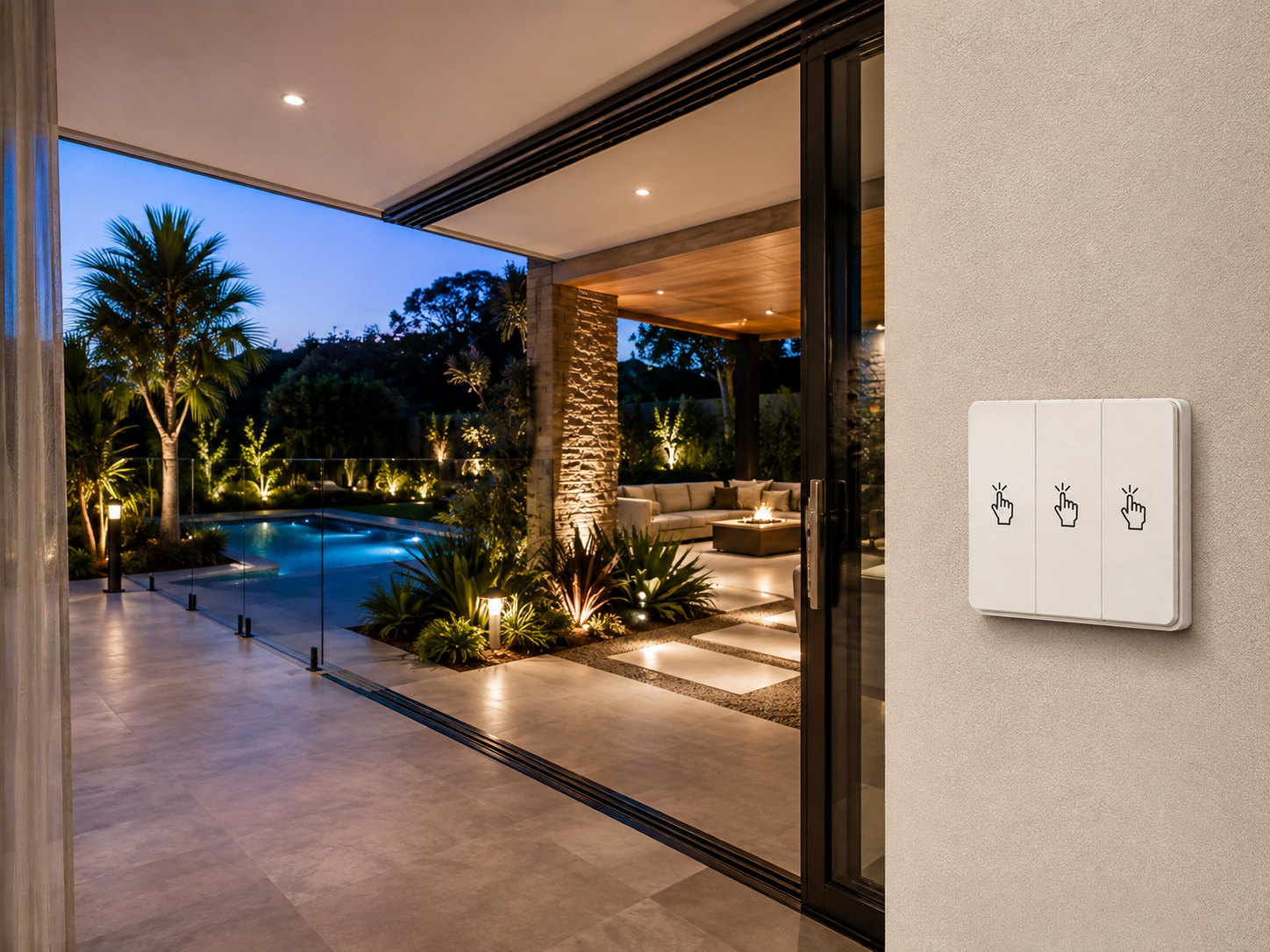 Wireless kinetic switch for outdoor and wet-area applications
